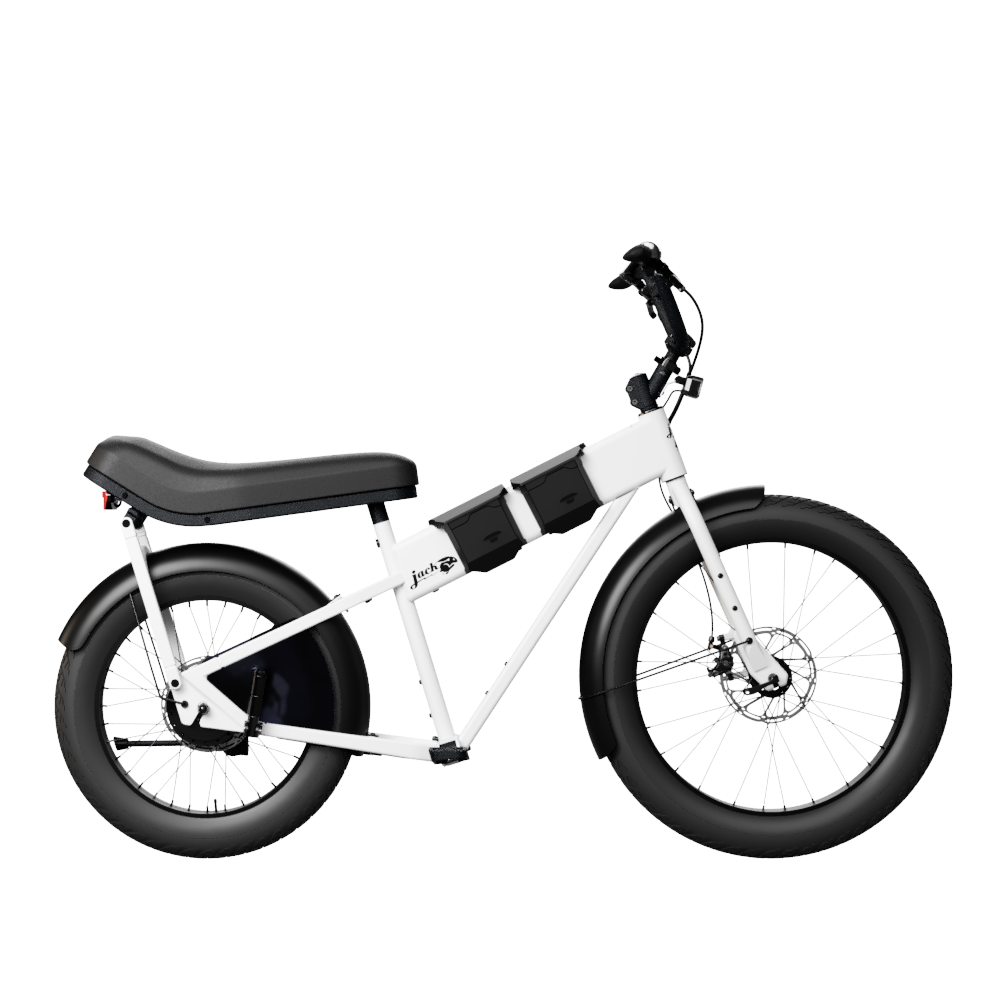JackRabbit MG Doble - Lightweight 2-Up Seat Micro Hauler, White
