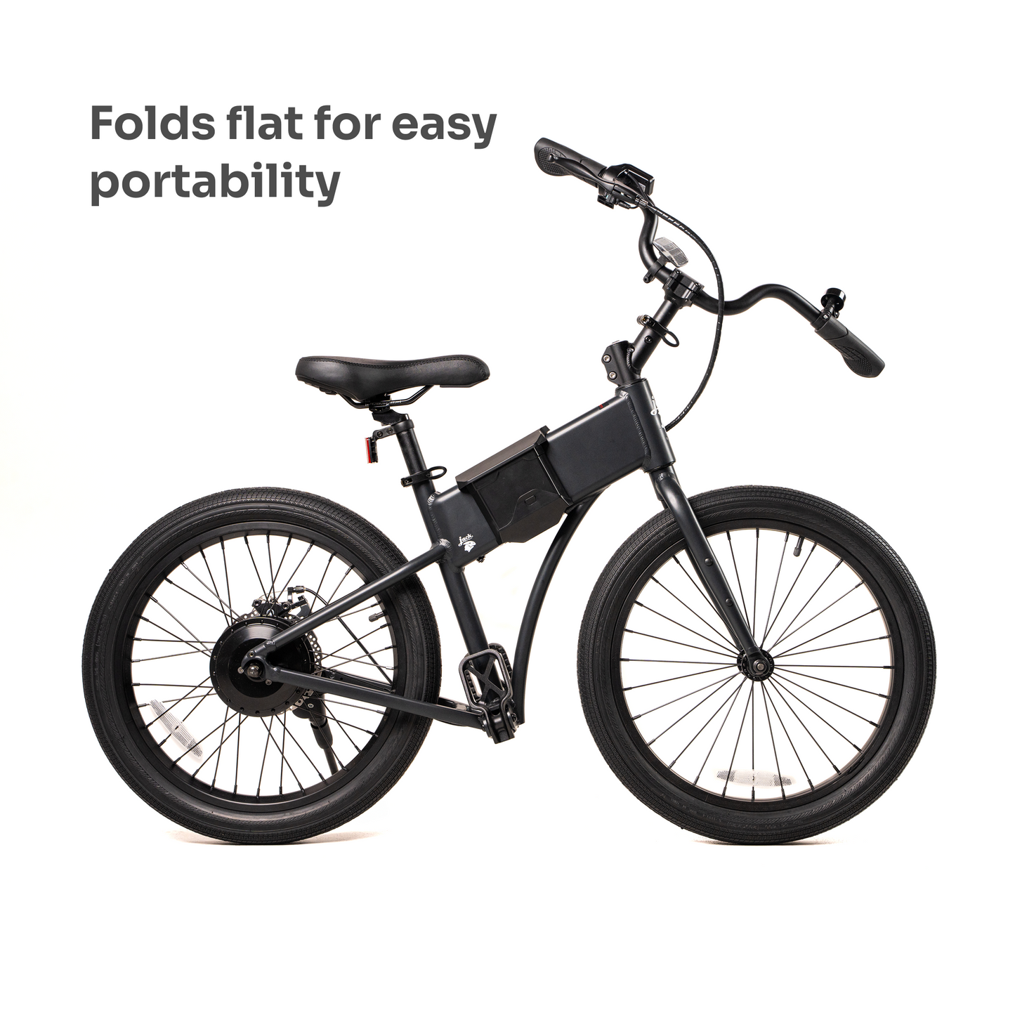 JackRabbit OG2 Pro - Lightweight & Compact Pro Micro eBike, Black