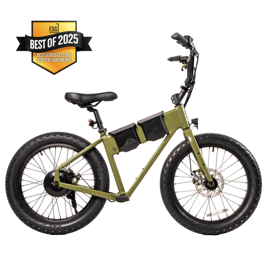 JackRabbit XG Pro - Lightweight & Compact "Big" Pro Micro eBike, Army Green