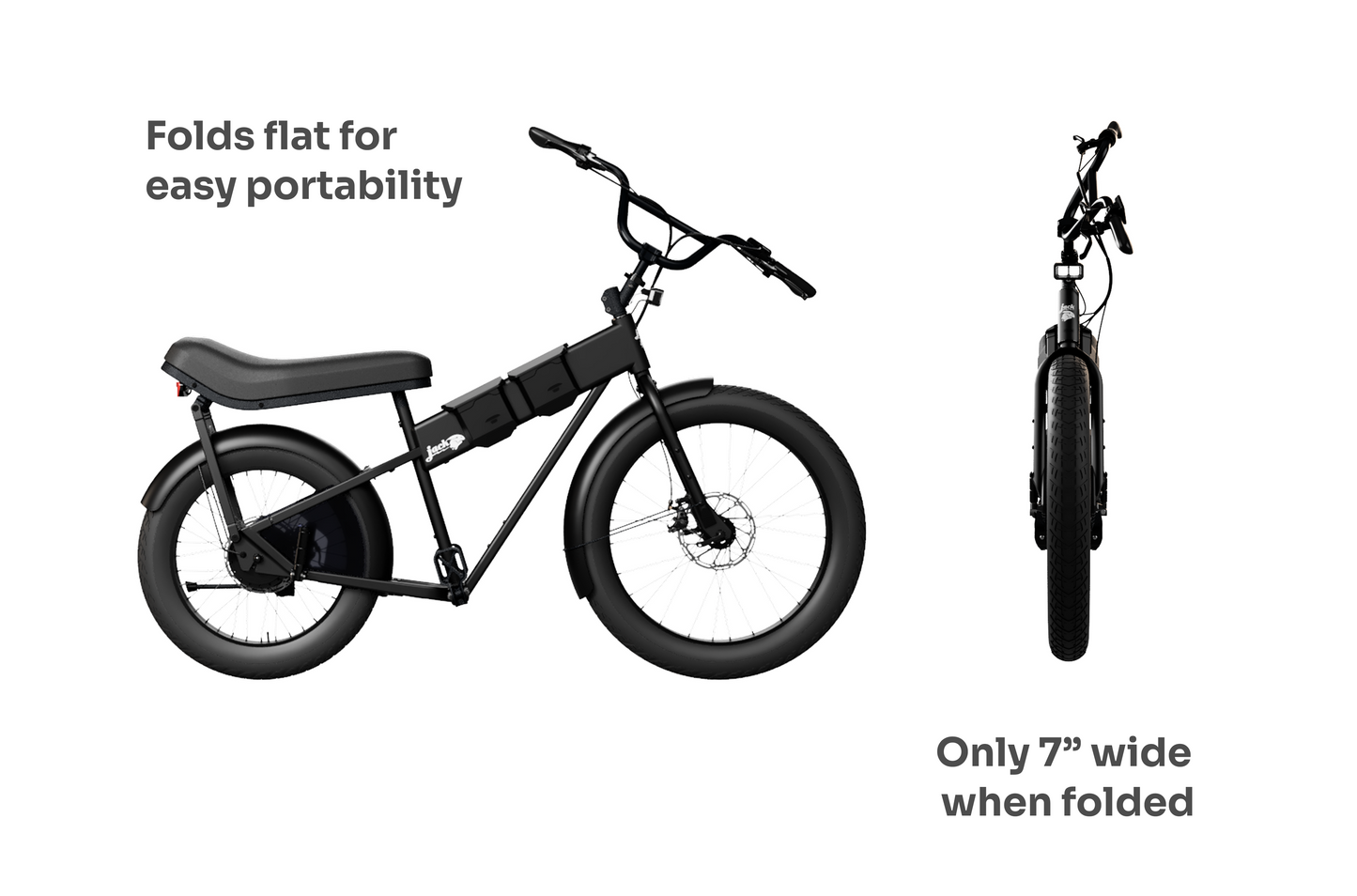 JackRabbit MG Doble - Lightweight 2-Up Seat Micro Hauler, Black