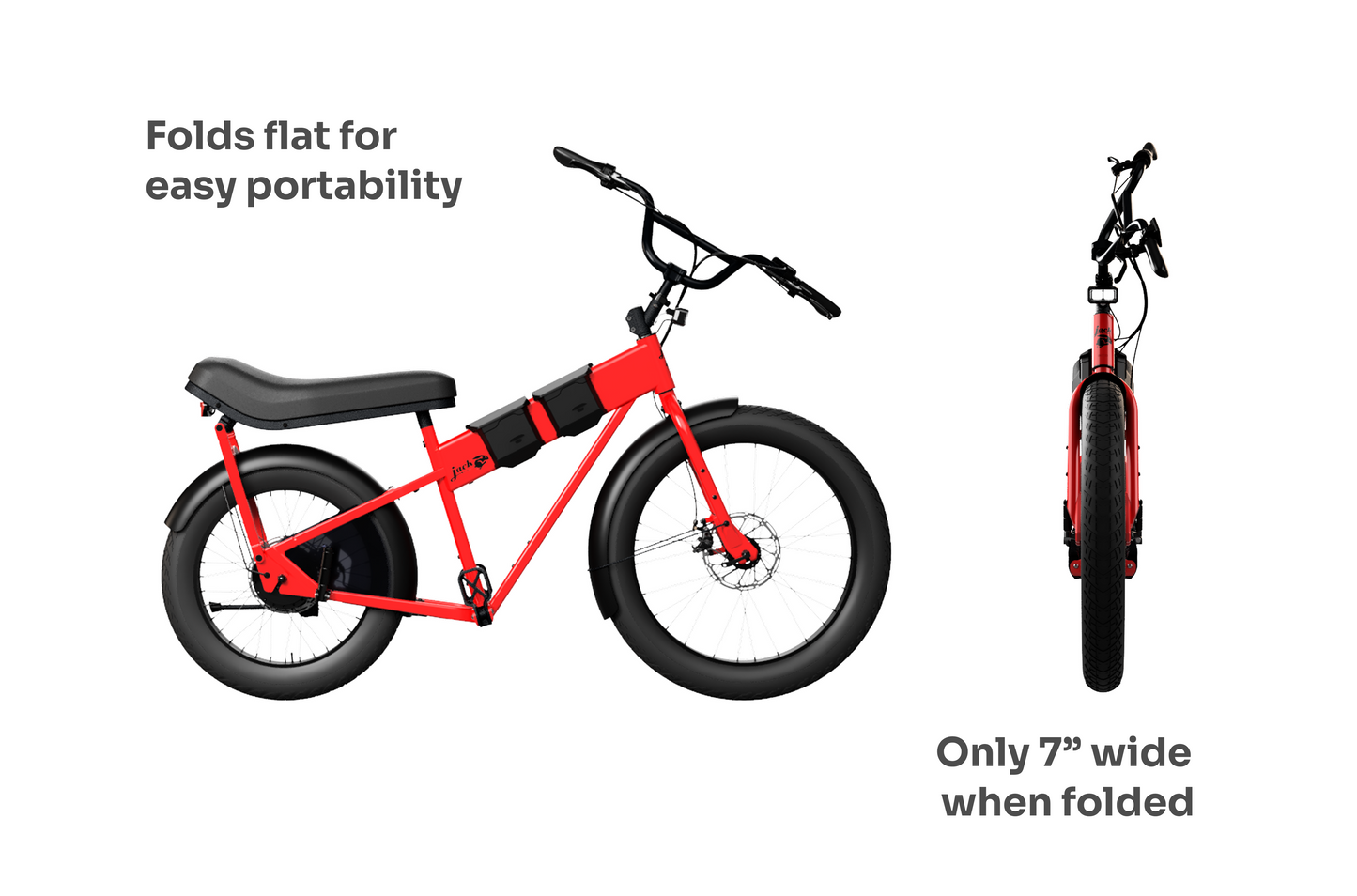 JackRabbit MG Doble - Lightweight 2-Up Seat Micro Hauler, Red