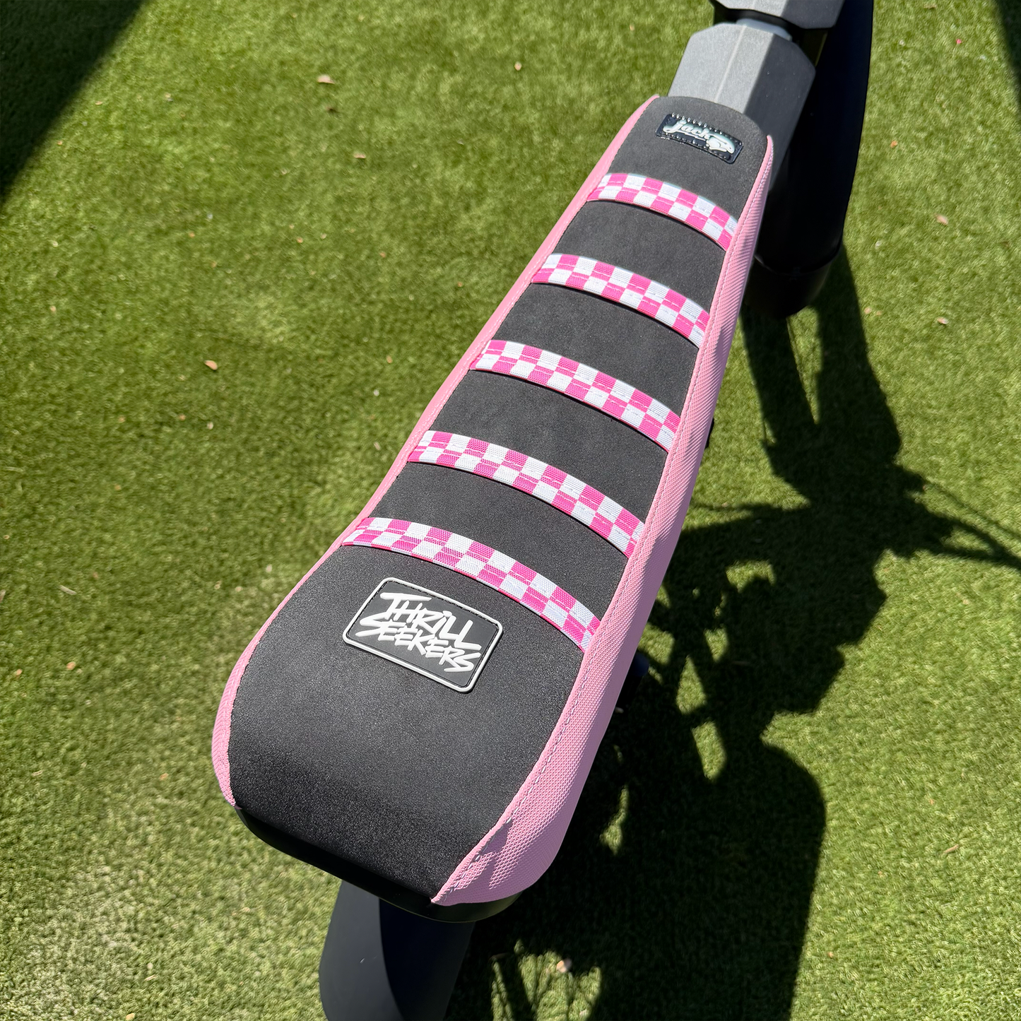Thrill Seekers Pink Chex Saddle