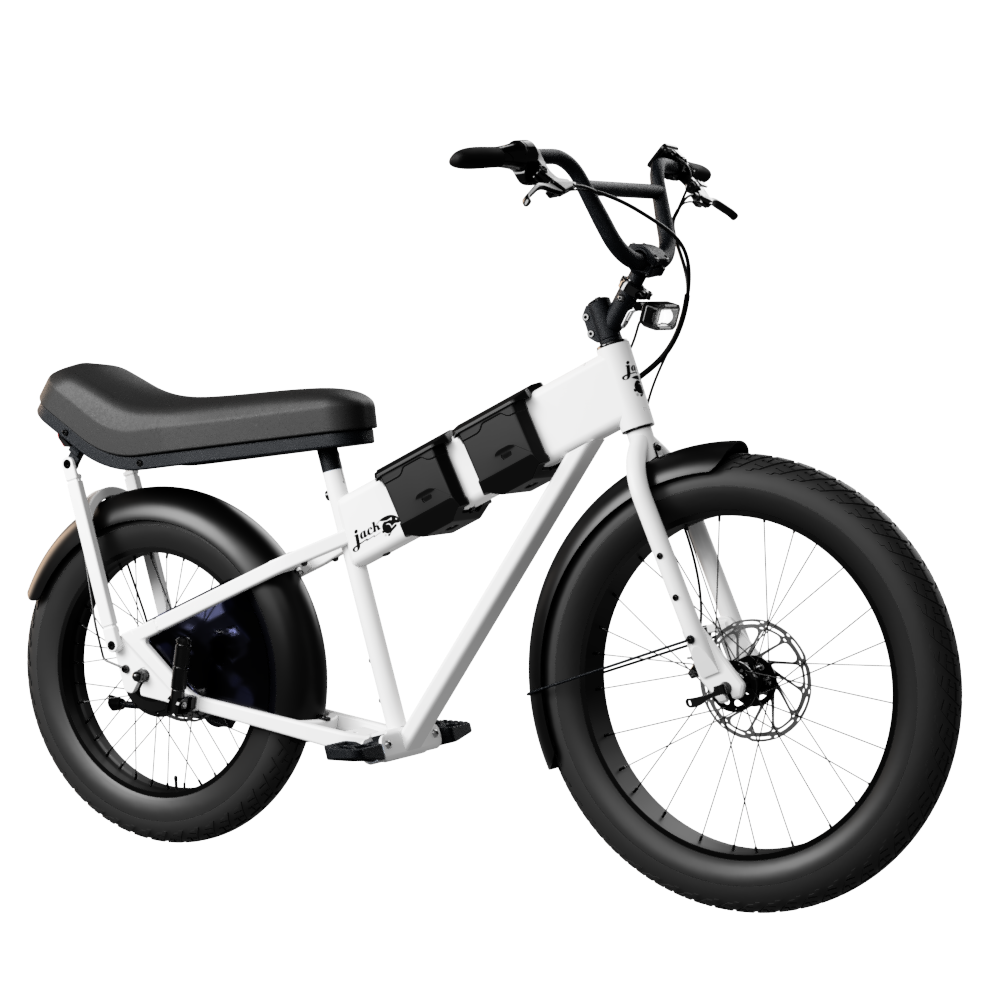JackRabbit MG Doble - Lightweight 2-Up Seat Micro Hauler, White