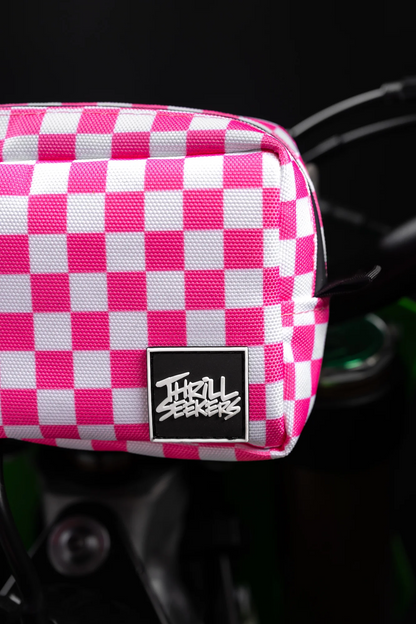 Thrill Seekers Pink/White Chex Bar Bag