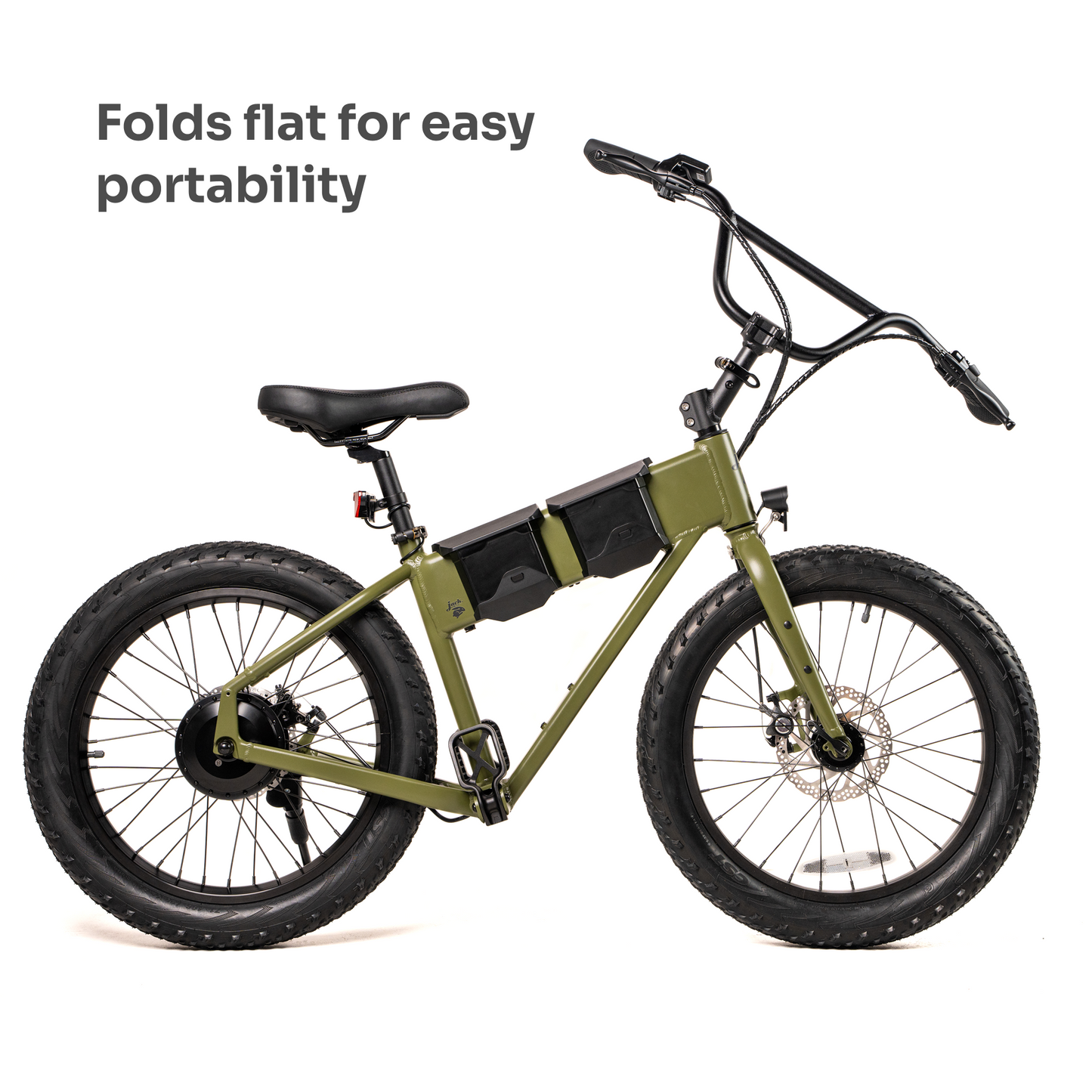 JackRabbit XG Pro - Lightweight & Compact "Big" Pro Micro eBike, Army Green