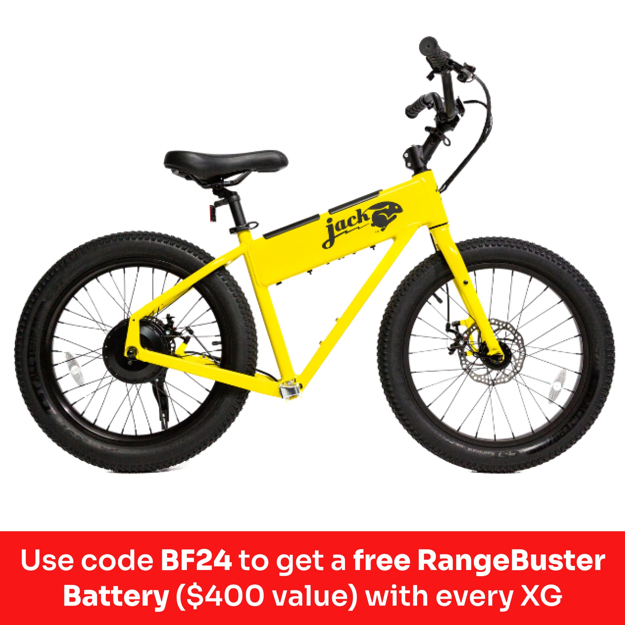 JackRabbit XG - Lightweight & Compact XL Micro eBike, Yellow