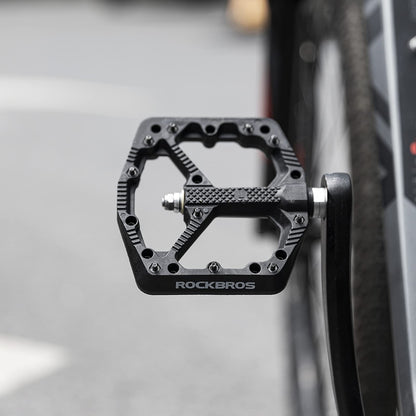 ROCKBROS Mountain Bike Pedals Flat MTB Pedals Nylon Fiber Bicycle Platform Pedals
