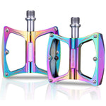 ROCKBROS Colorful MTB Bike Pedals Durable Aluminum Anti-Skid 3 Bearings 9/16