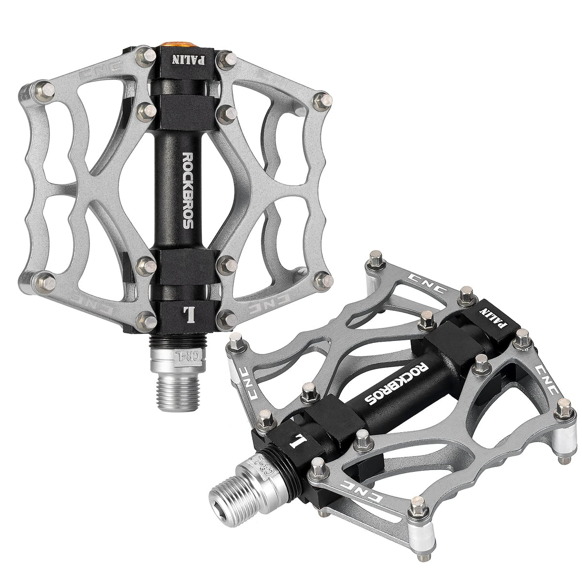 ROCKBROS Lightweight Aluminum Alloy Bike Pedals with Wide Platform Grip