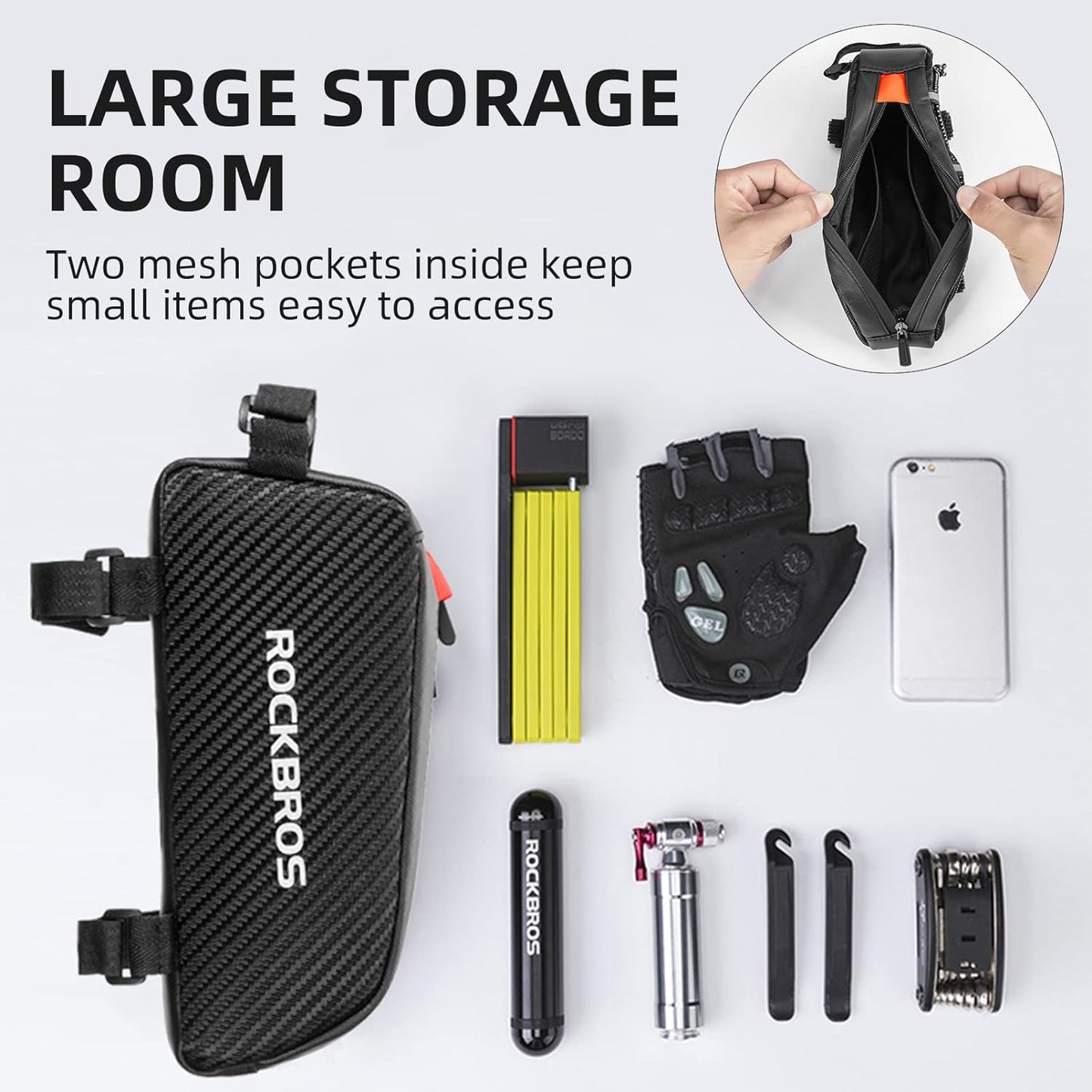 ROCKBROS Top Tube Bike Bag Bicycle Front Frame Bag