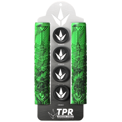 Envy Handgrips V3 (TPR) - Green/Black (Pair)