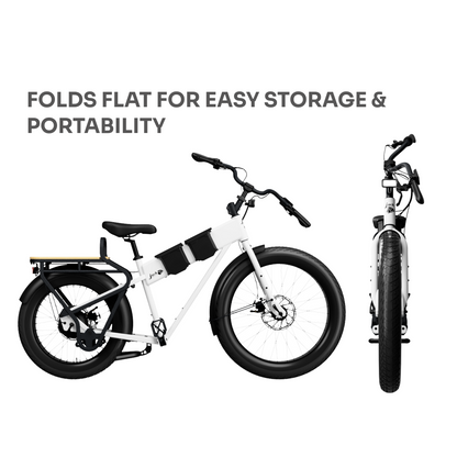 JackRabbit MG Cargo - Lightweight Cargo Electric Bike, White